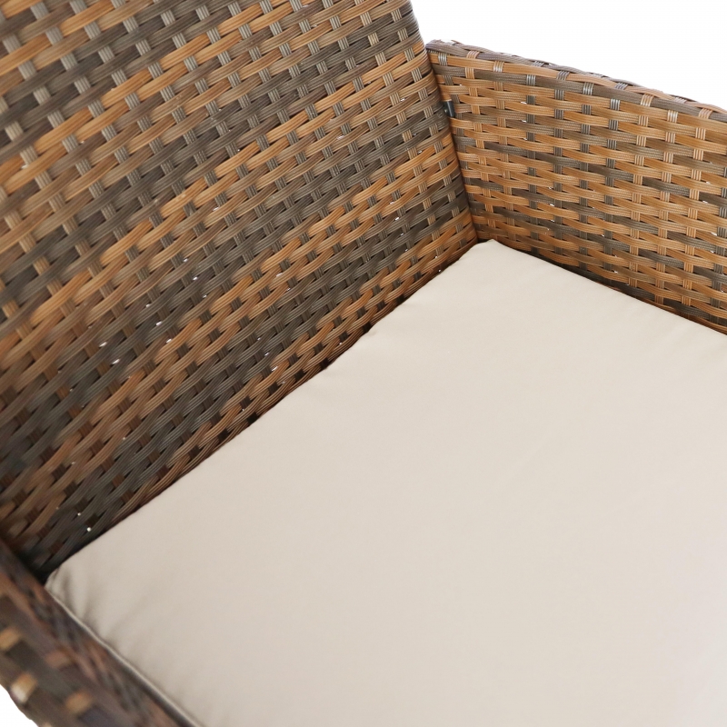 Set mobilier de gradina DeHome Jardin A16, 4 locuri, masa, canapea, doua fotolii, culoare maro