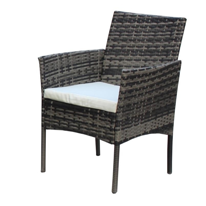 Set mobilier de gradina DeHome Zafir 100 Gray, canapea, scaune si masuta incluse, culoarea gri