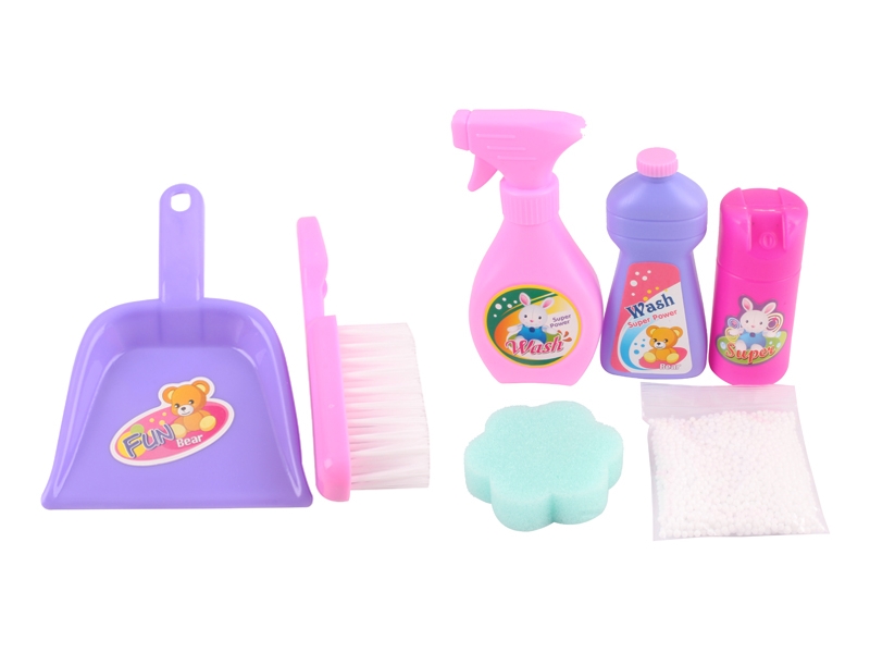 Set multifunctional de curatenie Alibibi cu aspirator, mop si produse de curatenie cu lumini si sunete