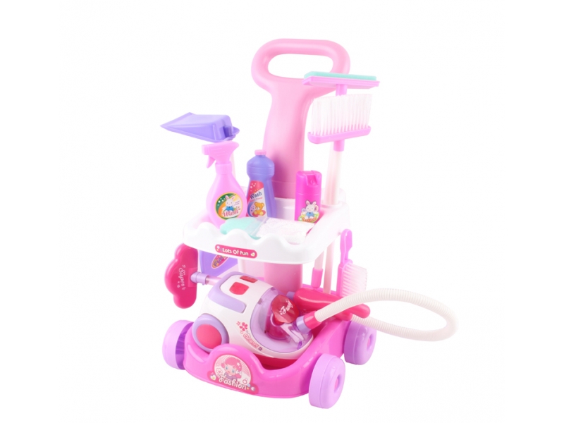 Set multifunctional de curatenie Alibibi cu aspirator, mop si produse de curatenie cu lumini si sunete