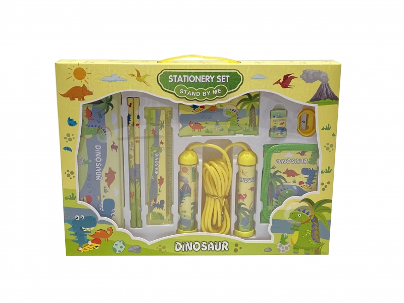 Set rechizite si coarda de sarit Dinozaur AliBibi