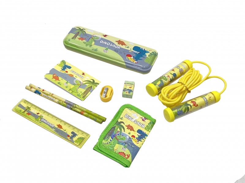 Set rechizite si coarda de sarit Dinozaur AliBibi