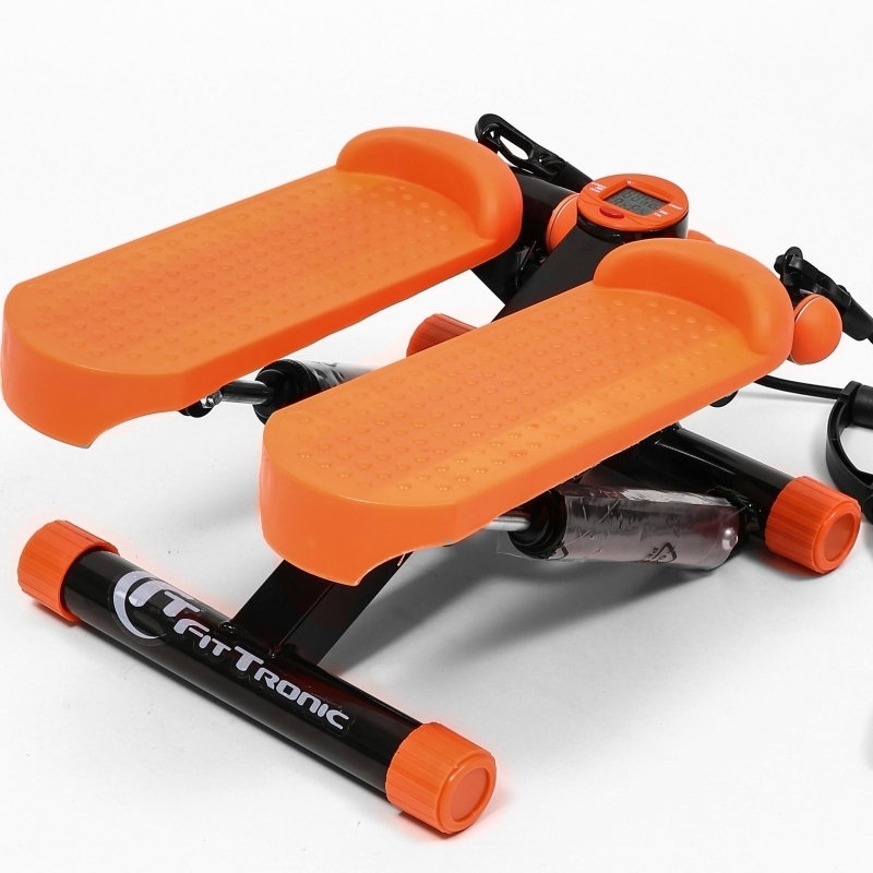 Stepper FitTronic S102, afisaj electronic, corzi pentru antrenamentul bratelor