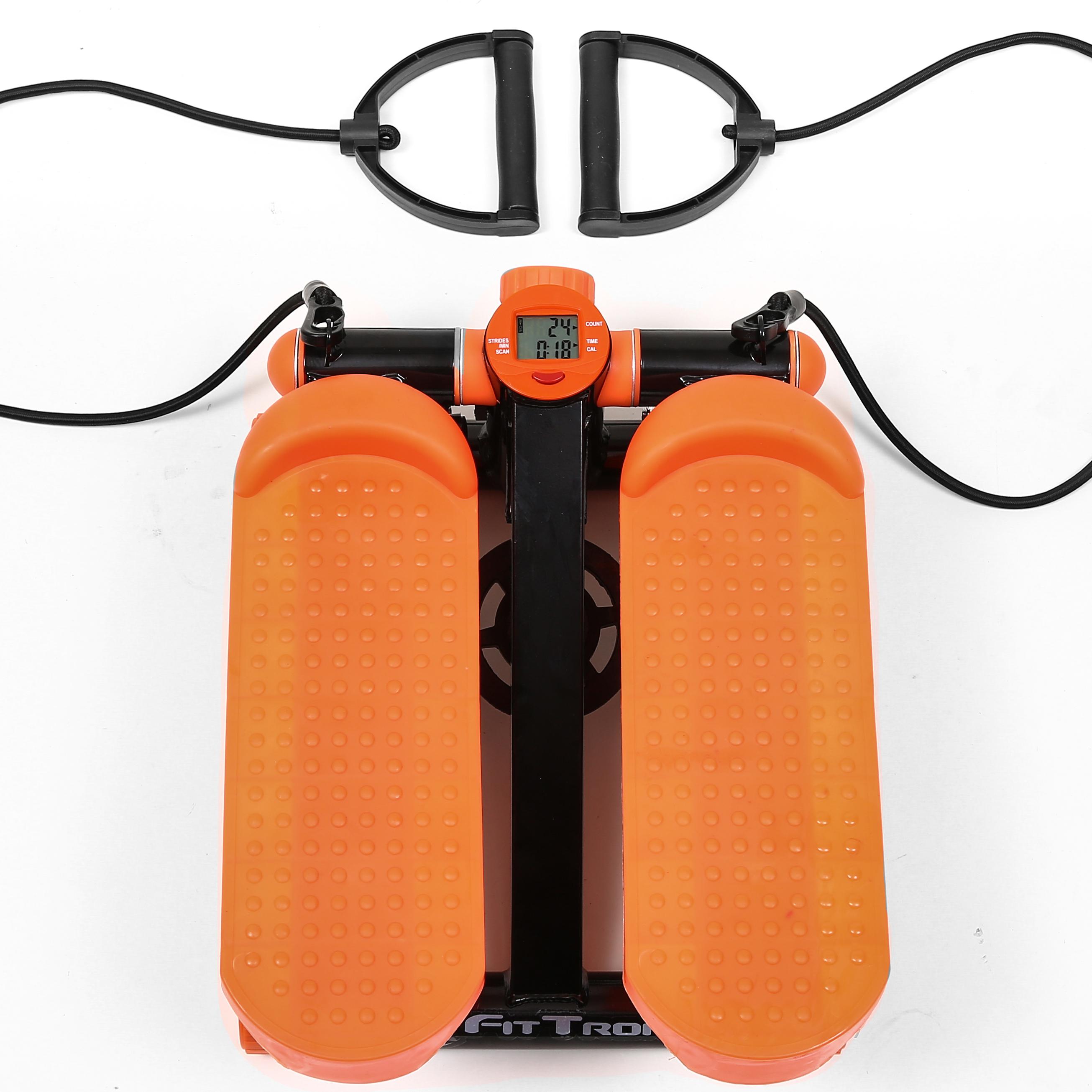 Stepper FitTronic S102, afisaj electronic, corzi pentru antrenamentul bratelor