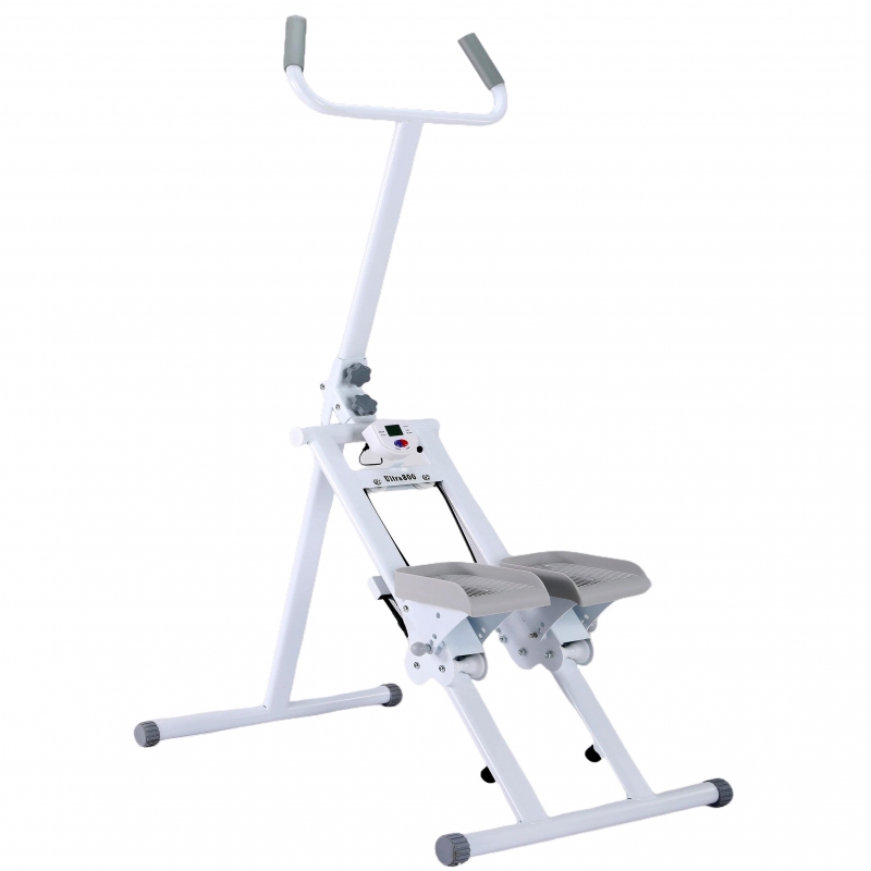 Stepper vertical FitTronic Climber Ultra 800, maner ajustabil, afisaj electronic, greutate suportata 100 kg, pliabil