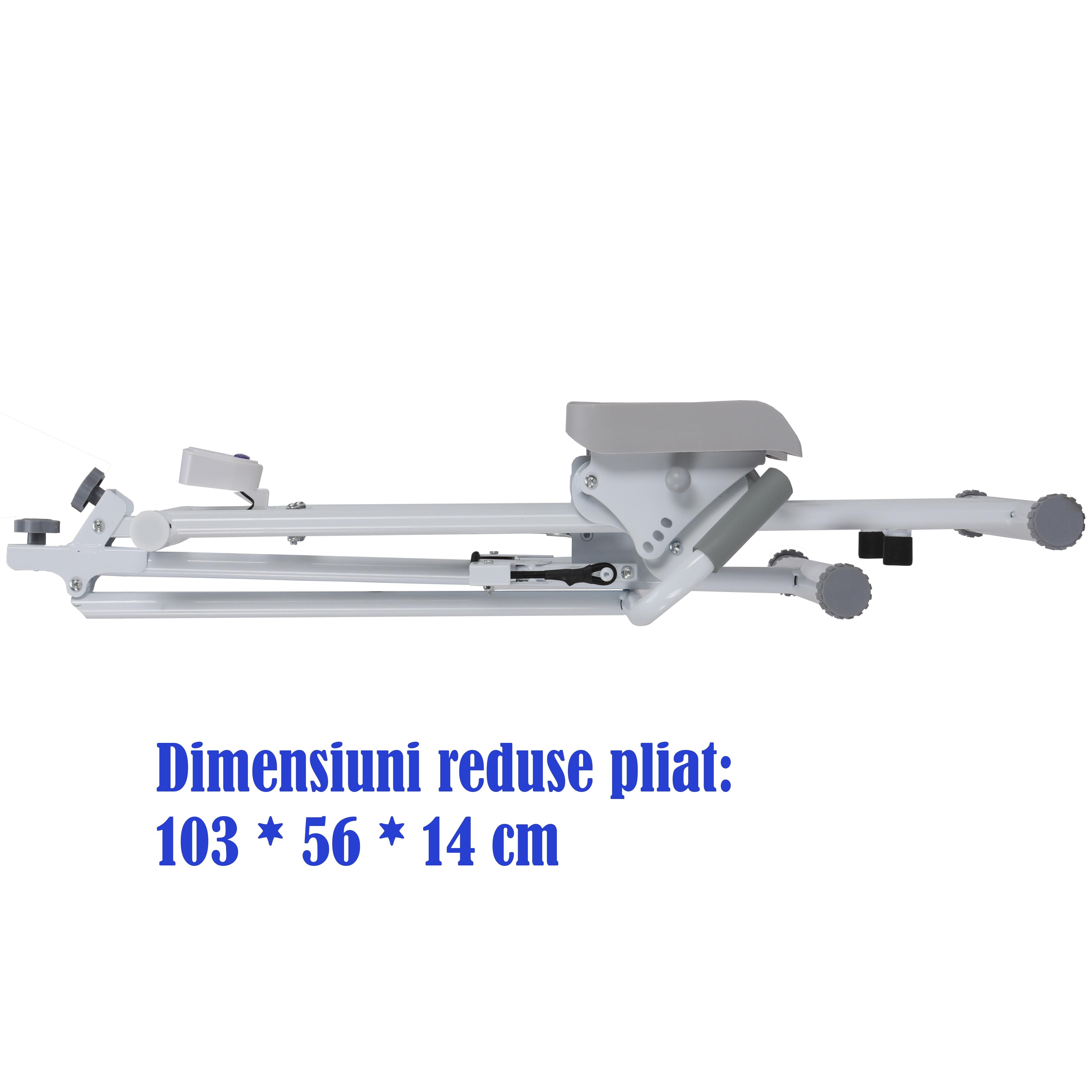Stepper vertical FitTronic Climber Ultra 800, maner ajustabil, afisaj electronic, greutate suportata 100 kg, pliabil