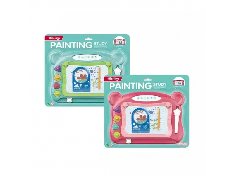 Tabla magnetica AliBibi cu stampile si instrument pentru forme geometrice