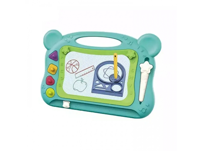 Tabla magnetica AliBibi cu stampile si instrument pentru forme geometrice