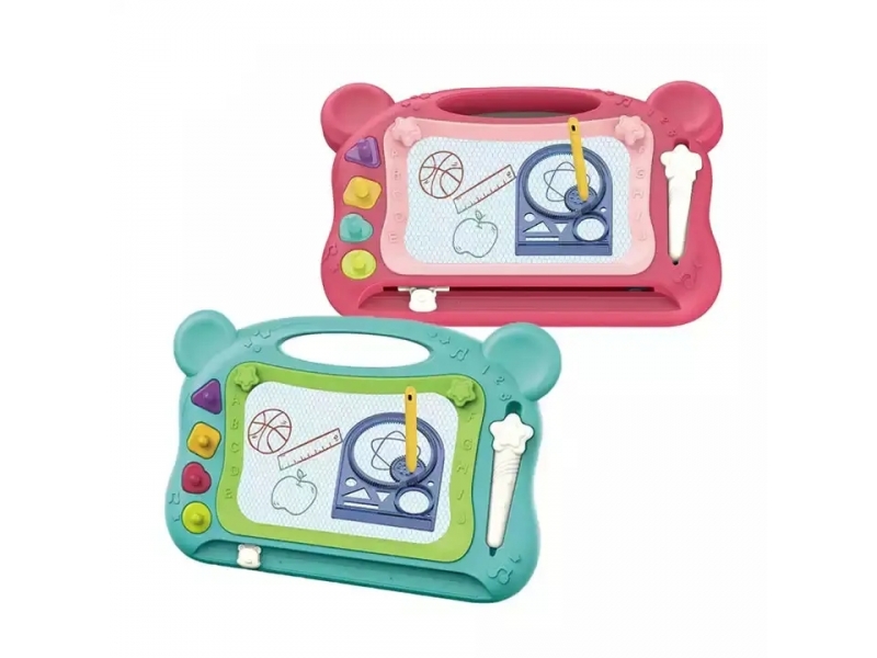 Tabla magnetica AliBibi cu stampile si instrument pentru forme geometrice