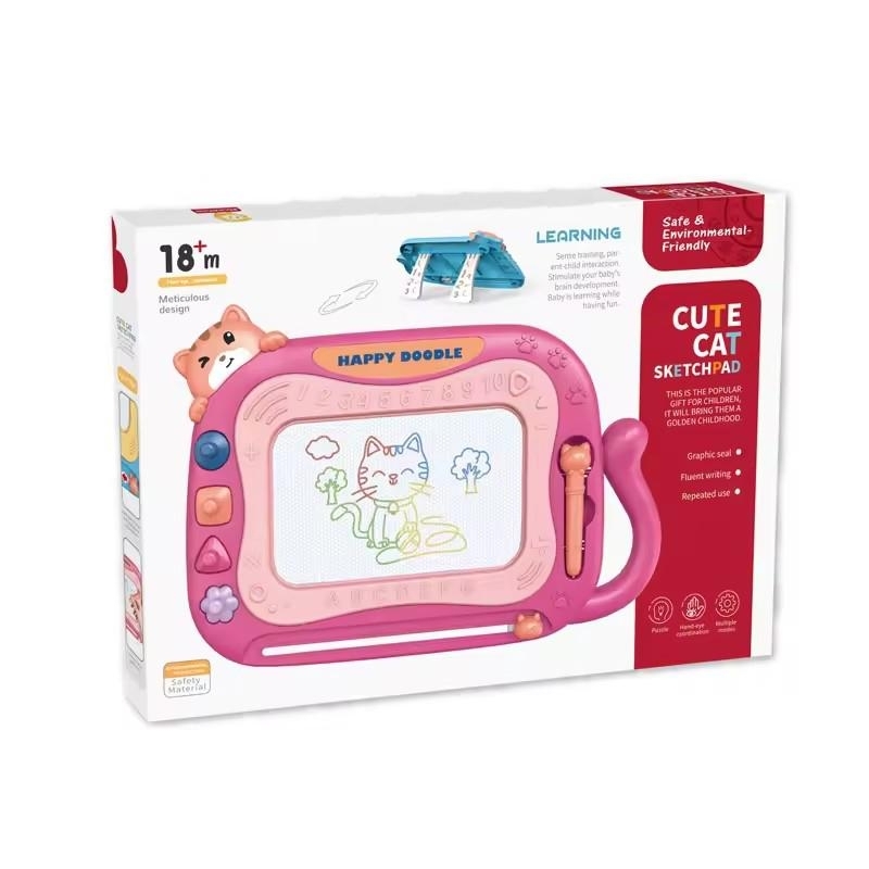 Tabla magnetica de scris si desenat AliBibi Pisica roz