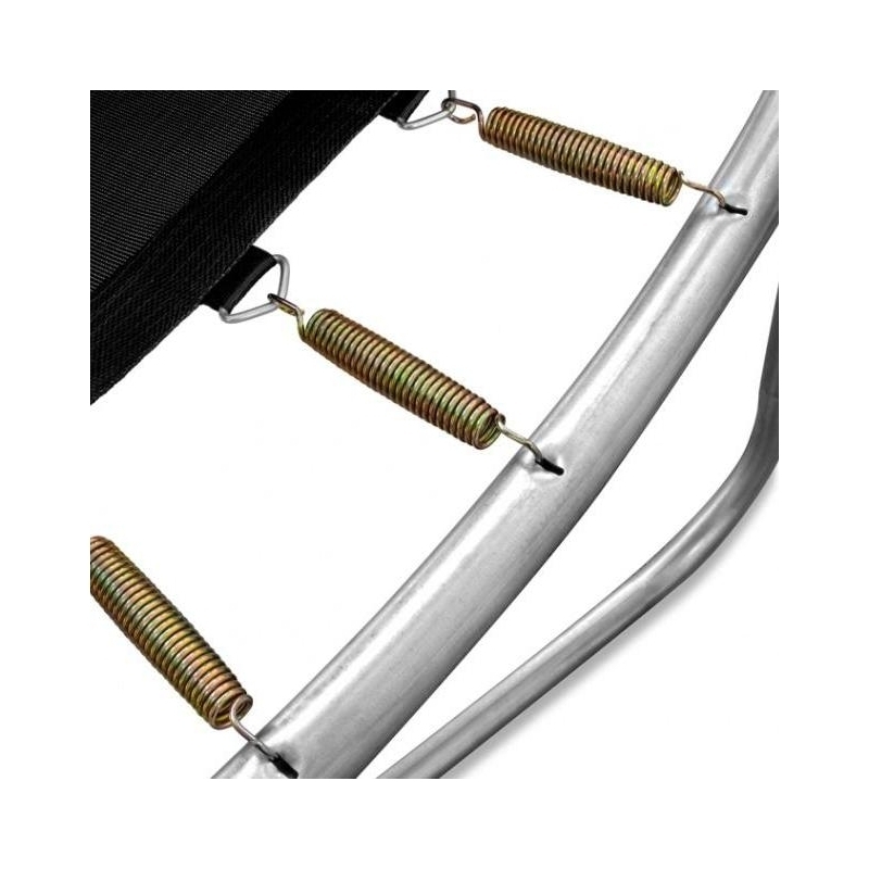 Trambulina AliBibi Fun 508, albastra, diametru 244 cm ( 8 FT ), plasa de siguranta, scara inclusa, plasa rezistenta UV, structura metal