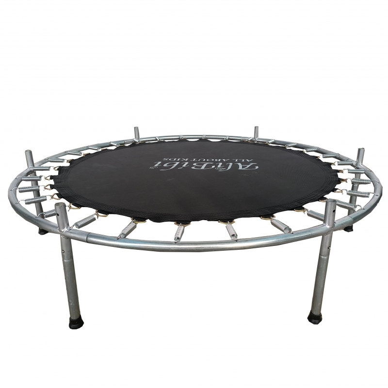 Trambulina AliBibi Fun 55, verde, diametru 144 cm ( 55 inch ), plasa de siguranta, plasa rezistenta UV, structura metal