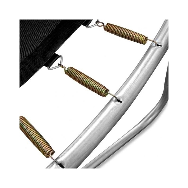 Trambulina AliBibi Fun 606, verde, diametru 183 cm ( 6 FT ), plasa de siguranta, scara inclusa, plasa rezistenta UV, structura metal