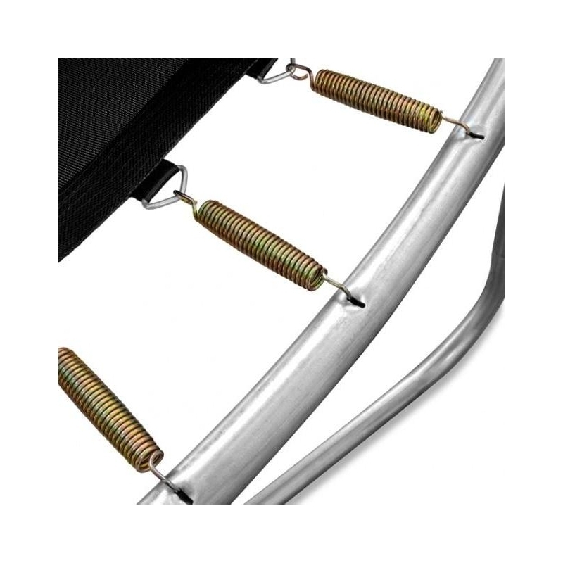 Trambulina AliBibi Fun 608, verde, diametru 244 cm ( 8 FT ), plasa de siguranta, scara inclusa, plasa rezistenta UV, structura metal