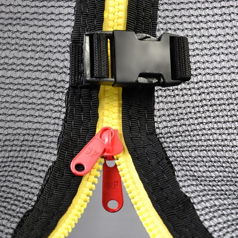 Trambulina AliBibi Fun 608, verde, diametru 244 cm ( 8 FT ), plasa de siguranta, scara inclusa, plasa rezistenta UV, structura metal