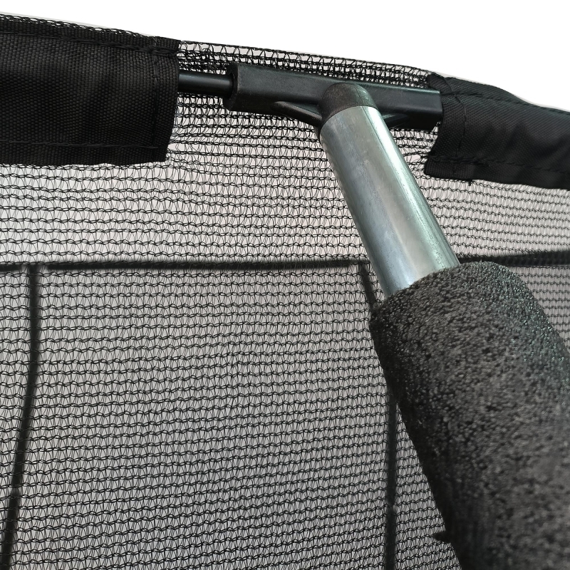 Trambulina AliBibi Fun 706, galbena, diametru 183 cm ( 6 FT ), plasa de siguranta, scara inclusa, plasa rezistenta UV, structura metal