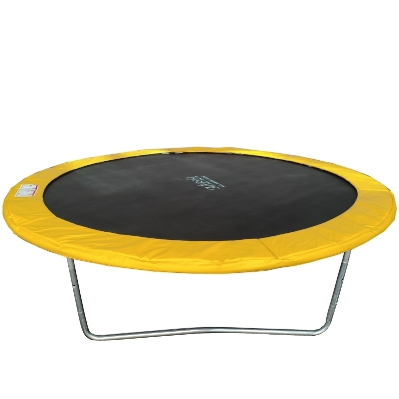 Trambulina AliBibi Fun 710, galbena, diametru 305 cm ( 10 FT ), plasa de siguranta, scara inclusa, plasa rezistenta UV, structura metal