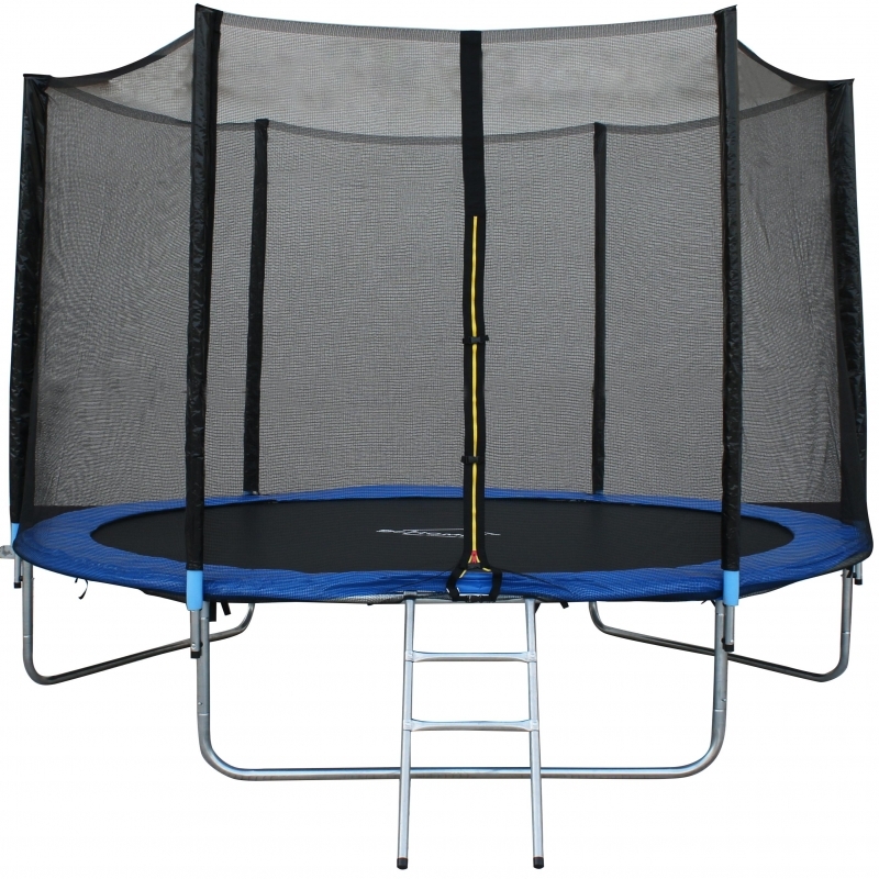 Trambulina DeHome Jumper 1010, diametru 305 cm ( 10 FT ), plasa de siguranta, scara inclusa, plasa rezistenta UV, structura metal