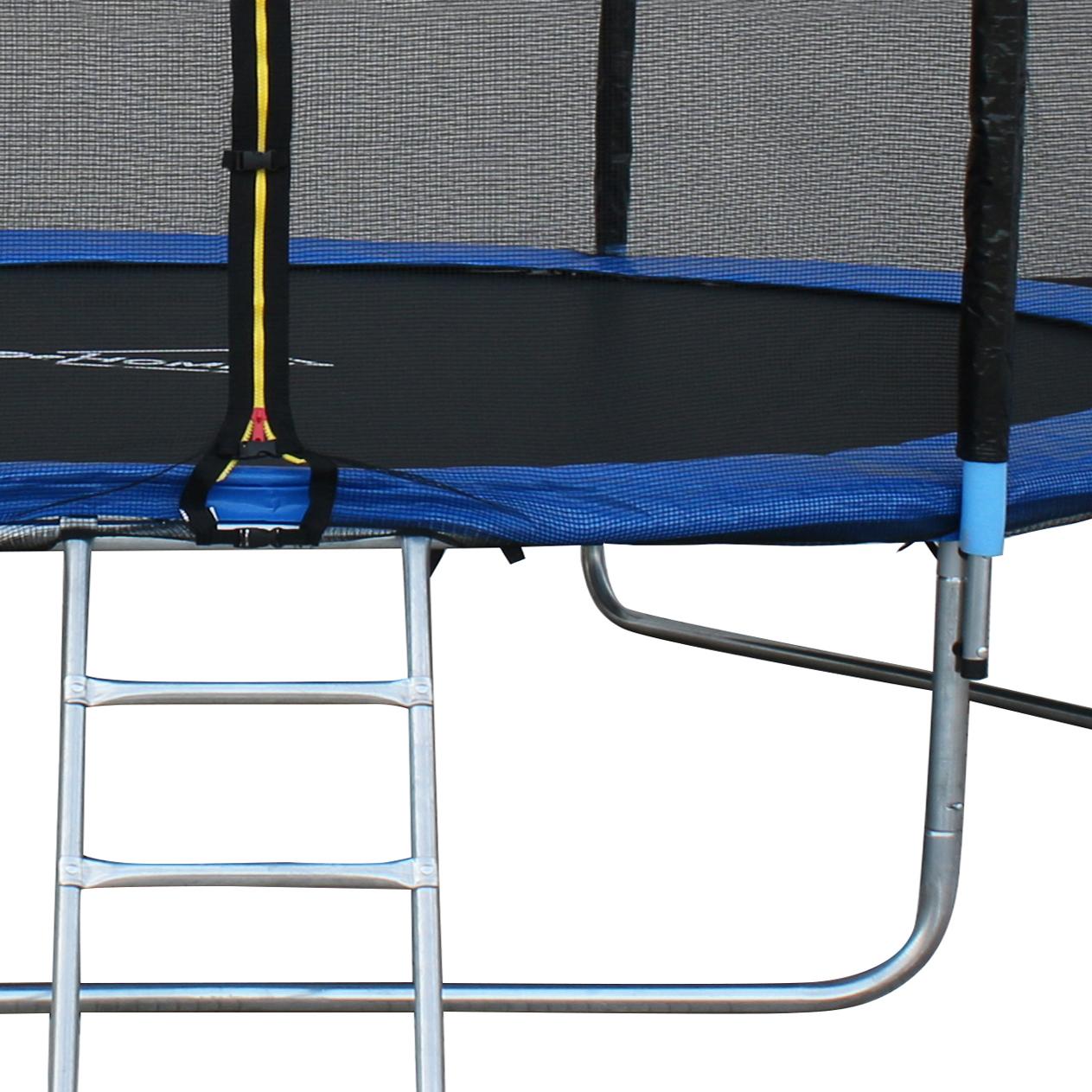 Trambulina DeHome Jumper 1010, diametru 305 cm ( 10 FT ), plasa de siguranta, scara inclusa, plasa rezistenta UV, structura metal