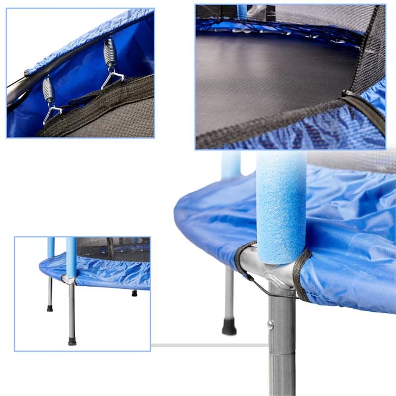 Trambulina pentru copii DeHome Jumper 55, diametru 140 cm (55 inch), plasa de siguranta, plasa rezistenta UV, structura metal, ideala pentru copii mici