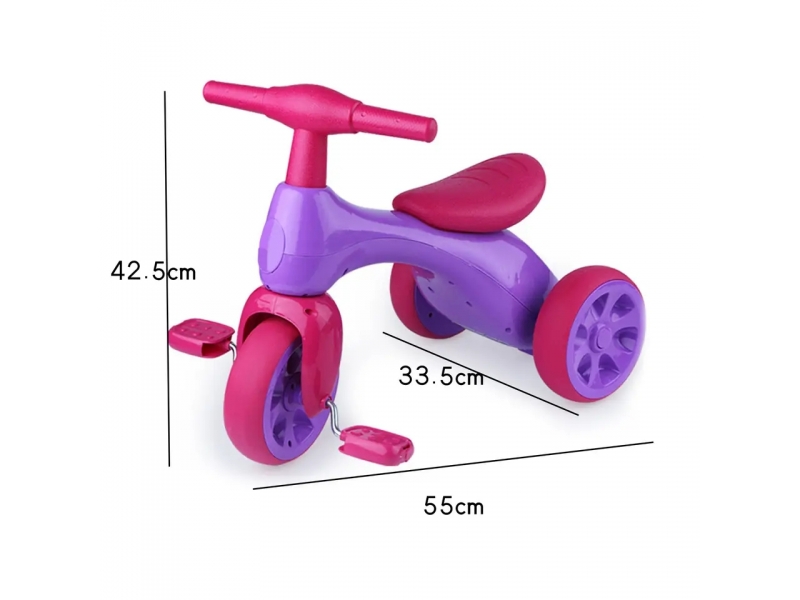 Tricicleta AliBibi cu pedale si portbagaj