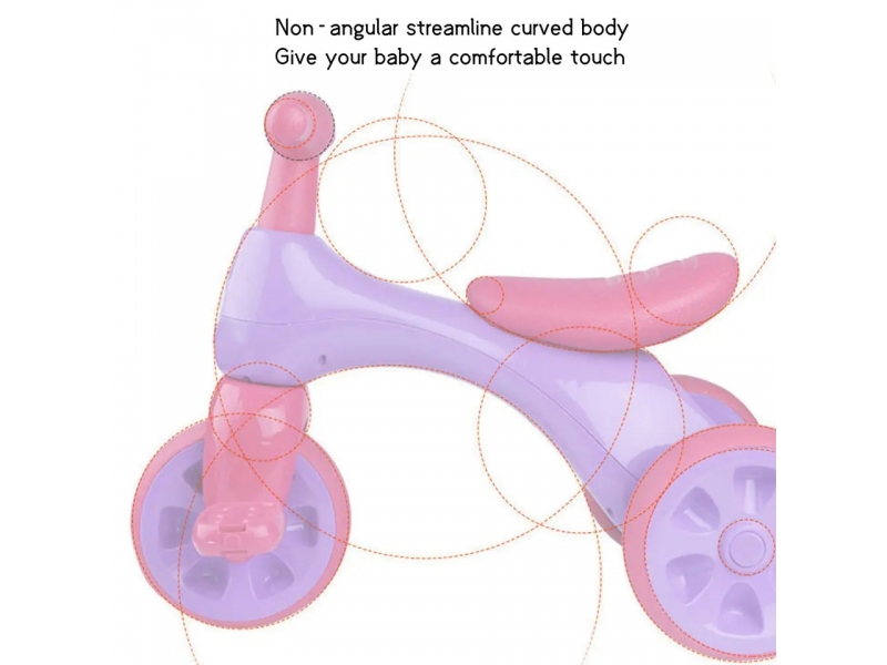 Tricicleta AliBibi cu pedale si portbagaj