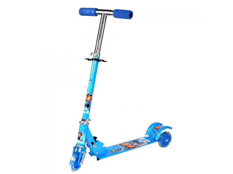 Trotineta AliBibi pliabila, cu roti luminoase