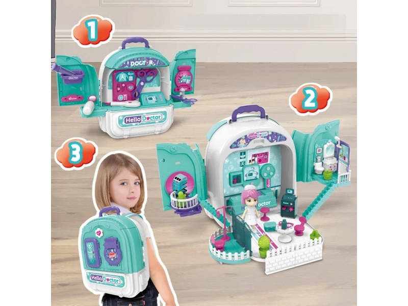 Trusa de doctor 3 in 1 sub forma de rucsac AliBibi