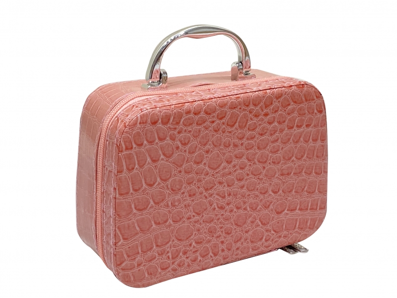 Trusa de machiaj gentuta roz AliBibi