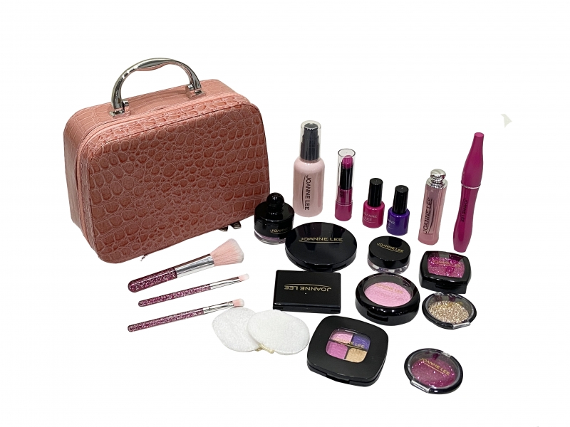 Trusa de machiaj gentuta roz AliBibi