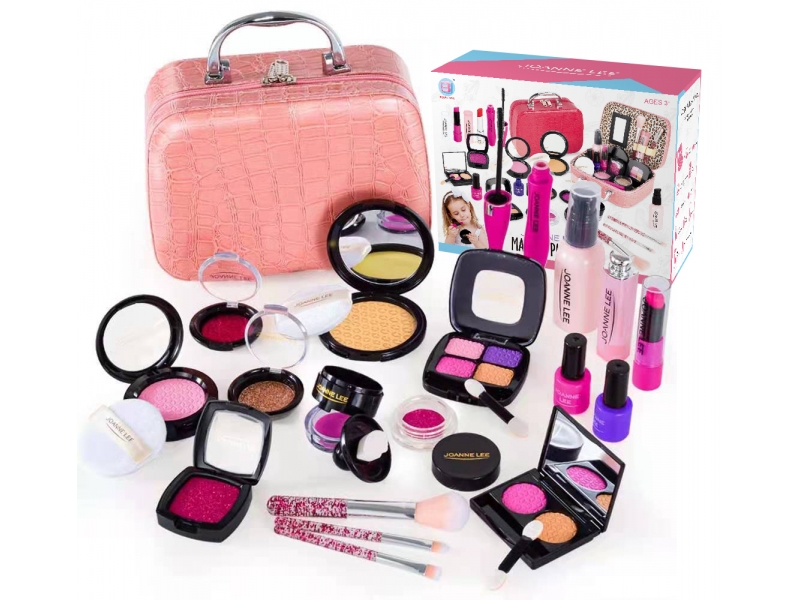 Trusa de machiaj gentuta roz AliBibi