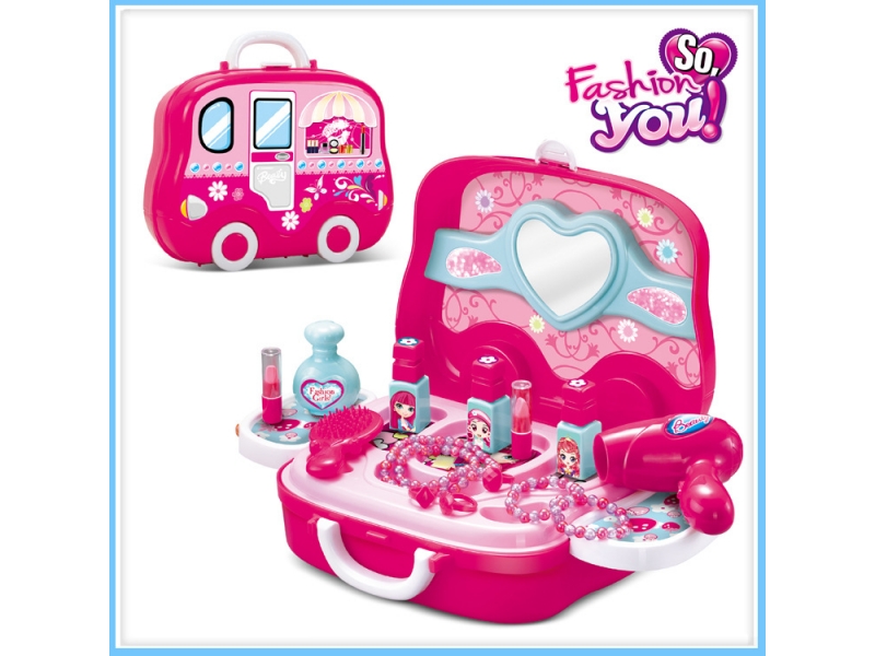 Trusa de machiaj si bijuterii cu oglinda AliBibi