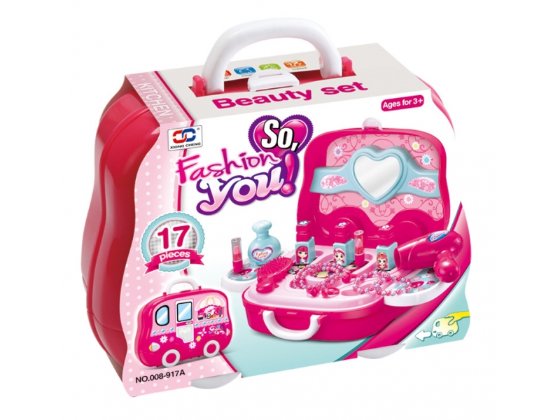 Trusa de machiaj si bijuterii cu oglinda AliBibi