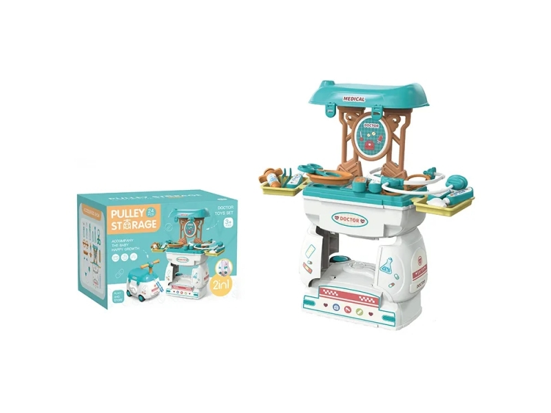 Trusa doctor 2 in 1 AliBibi, tip masa de lucru si masinuta