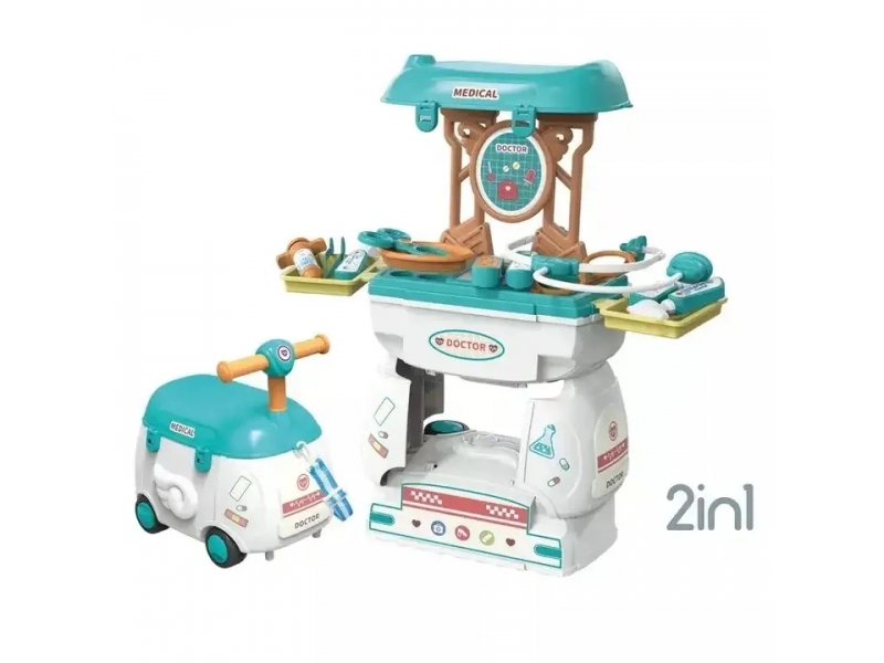 Trusa doctor 2 in 1 AliBibi, tip masa de lucru si masinuta
