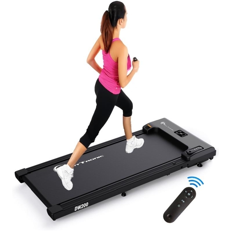 Banda de alergare FitTronic Delta Walk 200, motor 2 CP, viteza pana la 6 km/h, greutate admisa 100 kg, telecomanda, dimensiune redusa, usor de depozitat