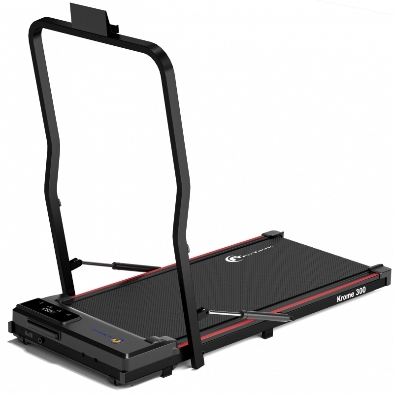 Banda de alergare FitTronic Krome 300, motor 1.5 CP, viteza maxima 8 km/h, greutate suportata 100 kg, 12 programe de antrenament