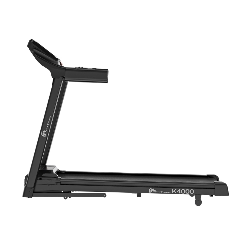 Banda de alergare electrica FitTronic K4000, motor de 3.5 CP, greutate suportata 140 kg, inclinatie 15%, viteza pana la 16km/h, suprafata alergare 120 x 46 cm, bluetooth, control prin aplicatii: Zwift, Fitshow, Kinamap