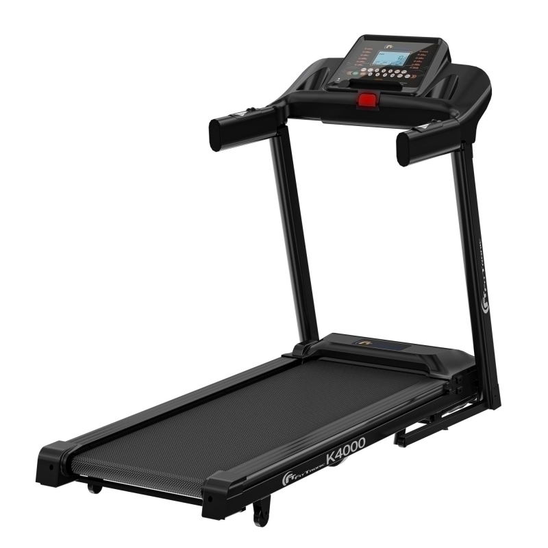 Banda de alergare electrica FitTronic K4000, motor de 3.5 CP, greutate suportata 140 kg, inclinatie 15%, viteza pana la 16km/h, suprafata alergare 120 x 46 cm, bluetooth, control prin aplicatii: Zwift, Fitshow, Kinamap
