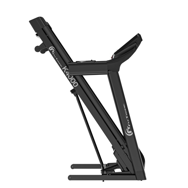 Banda de alergare electrica FitTronic K4000, motor de 3.5 CP, greutate suportata 140 kg, inclinatie 15%, viteza pana la 16km/h, suprafata alergare 120 x 46 cm, bluetooth, control prin aplicatii: Zwift, Fitshow, Kinamap