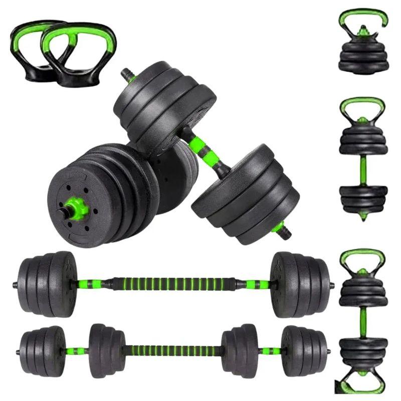 Set gantere reglabile kettlebell FitTronic 7 in 1 de 20 kg GKF20, cu o multitudine de combinatii posibile