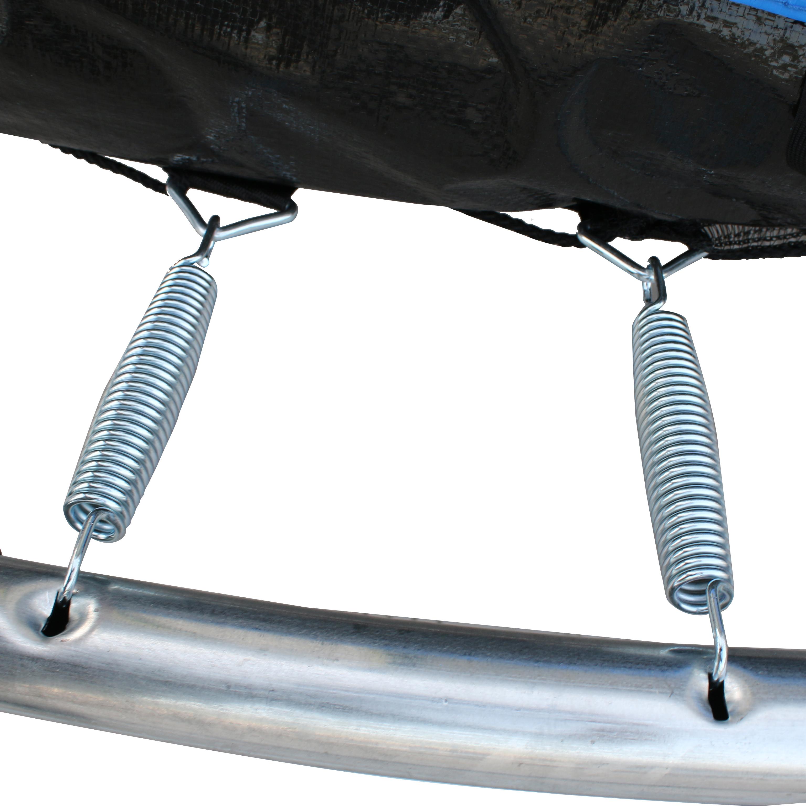 Trambulina DeHome Jumper 3008, diametru 244 cm ( 8 FT ), plasa de siguranta, scara inclusa, stalpi curbati tip pampkin, plasa rezistenta UV, structura metal