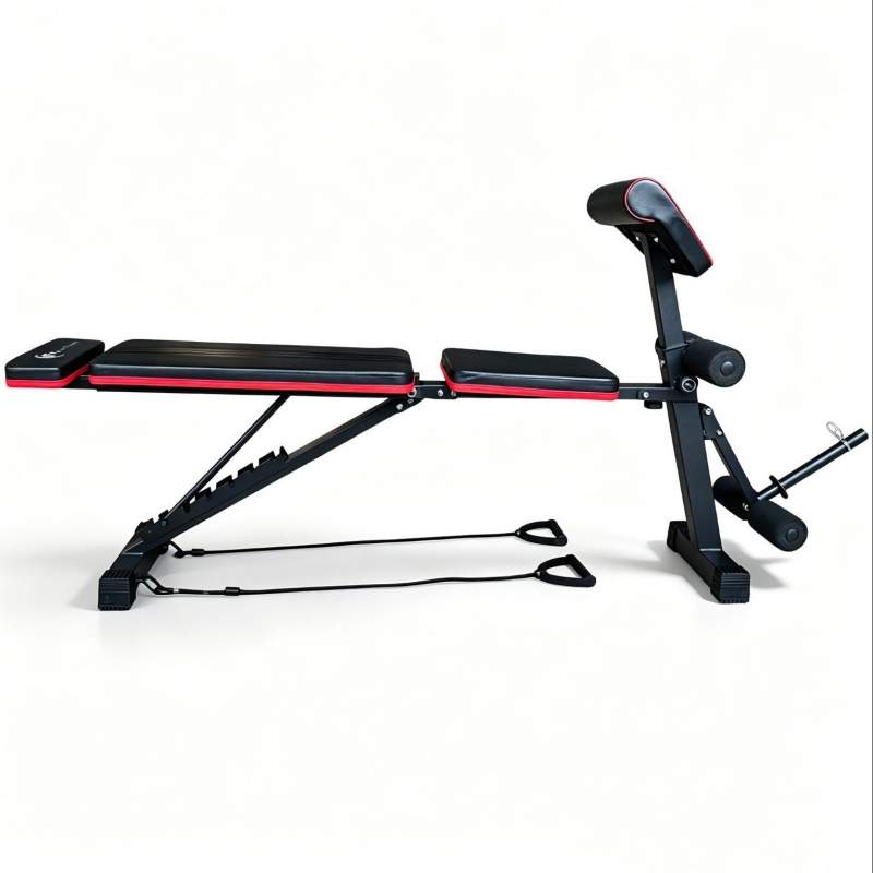 Banca de exercitii reglabila FitTronic® B231, spatar reglabil, greutate suportata 120 kg