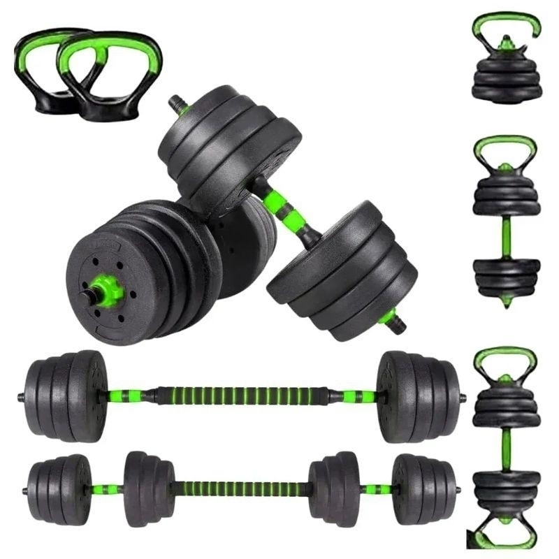 Set gantere reglabile kettlebell FitTronic 7 in 1 de 30 kg GKF30, cu o multitudine de combinatii posibile