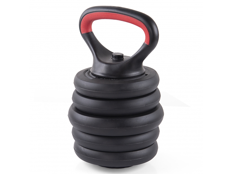 Gantera reglabila kettlebell FitTronic 6 in 1 de 40 kg KF40, cu o multitudine de combinatii posibile