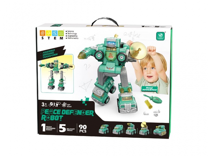 Robot 5 in 1 AliBibi, 90 piese incluse
