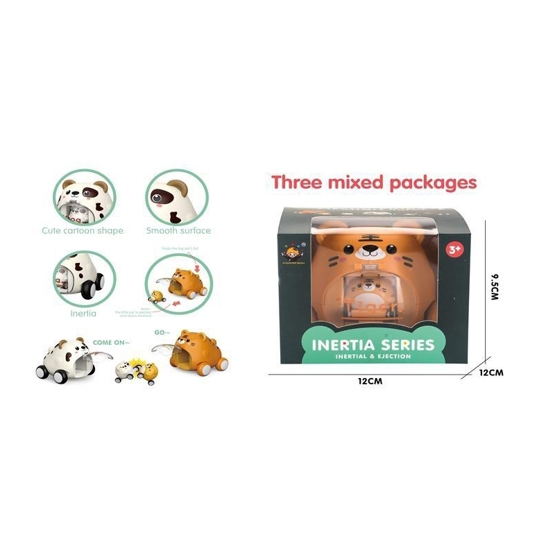 Masinuta 2 in 1 in forma de animalut AliBibi tigru