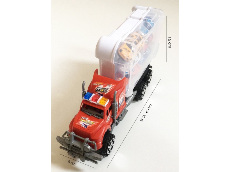 Set camion cu 6 masinute incluse AliBibi