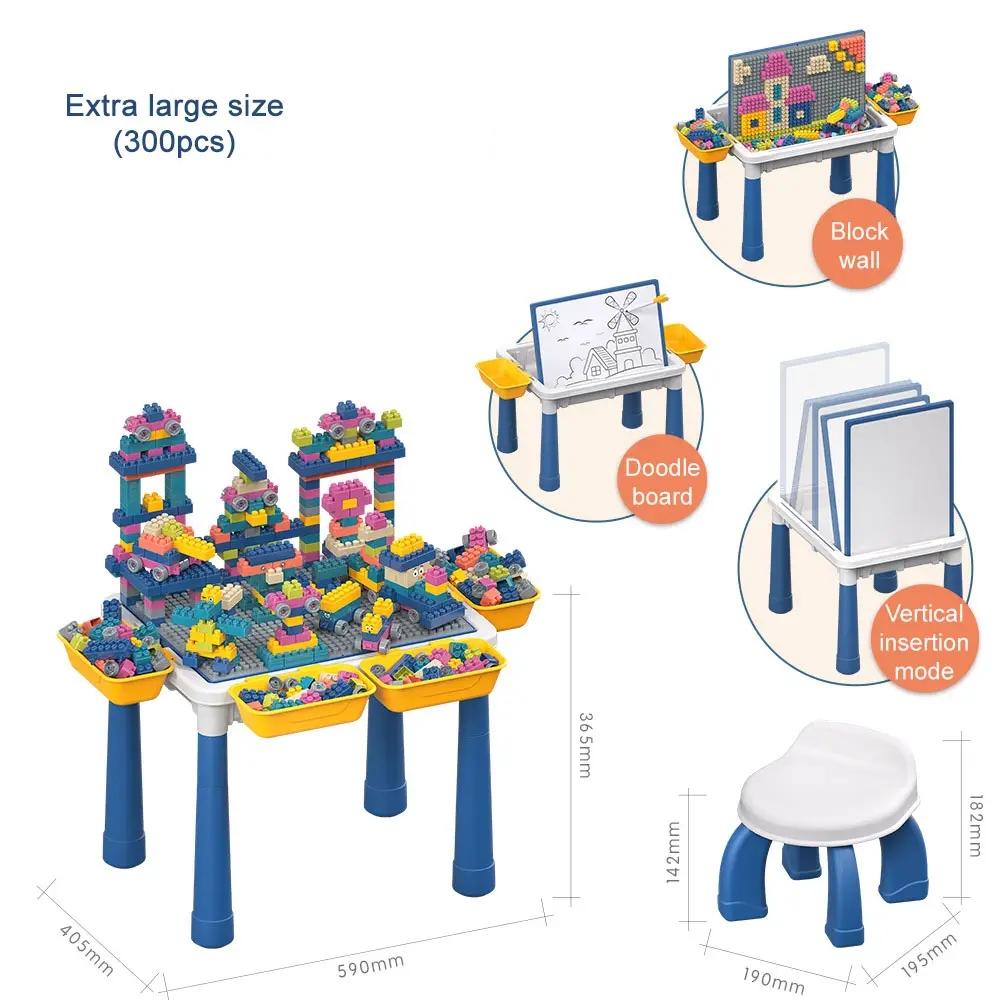 Set masuta multifunctionala 6 in 1 AliBibi cu 300 de piese