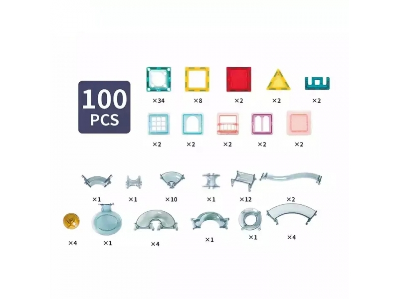 Set de construit cu 100 piese AliBibi